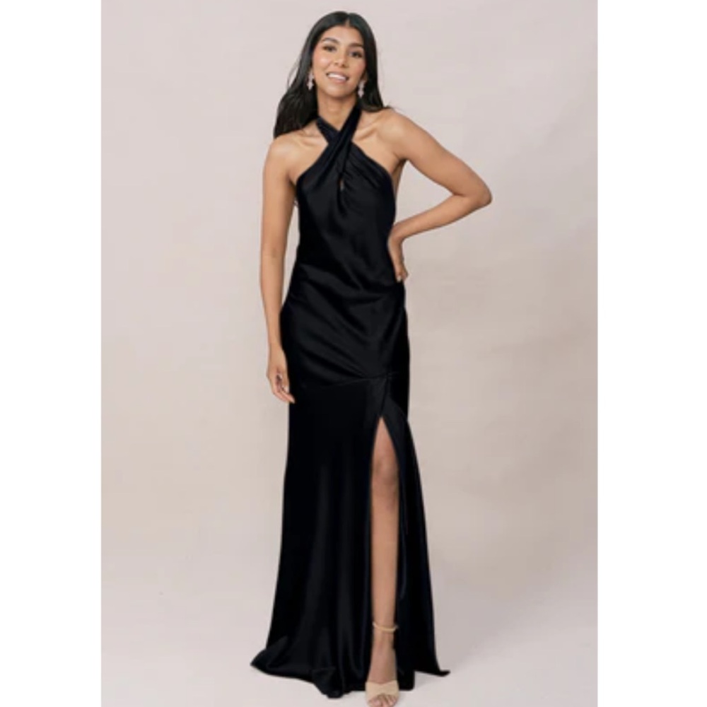 Revelry Black One Shoulder Cocktail Dress